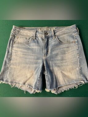 American Eagle Outfitters Light Blue Denim Cutoff Shorts
